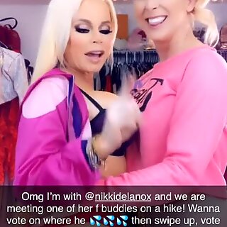 Cherie DeVille deepthroats a gigantic boner in public with Nikki Delano