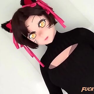 Cat Lány Kigurumi